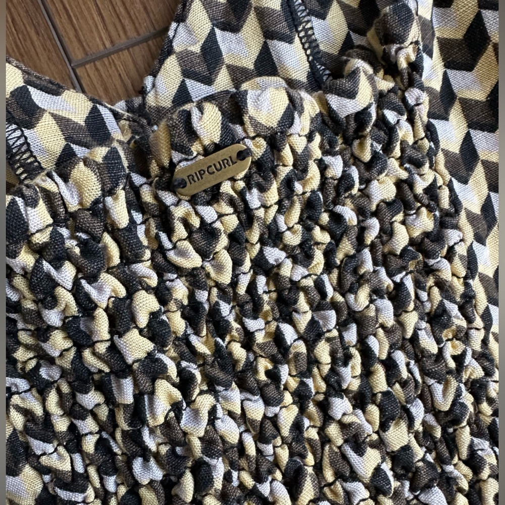 Rip Curl button down Checkered Midi Dress NWOT - Picture 2 of 11